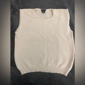 Sleeveless Cream Angora sweater